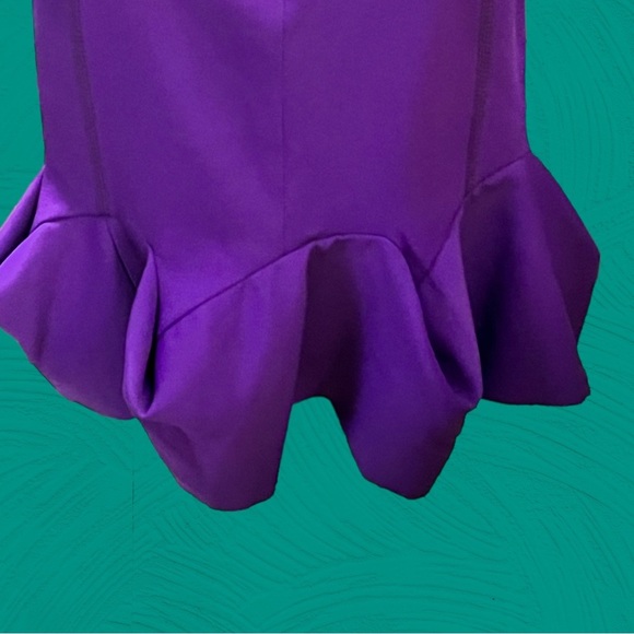 NWT Gorgeous Italian Silk Blend Crepe Skirt with Bubble Flounce. - Picture 4 of 9